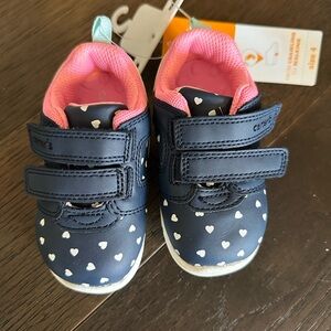 Carter's Navy and Pink Heart Kids Shoes
